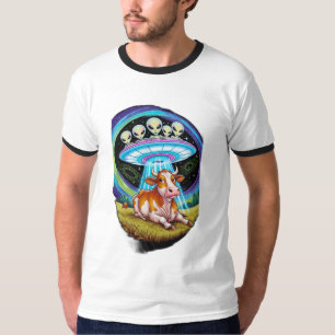 Camiseta Extranjeros secuestrando vacas pero la vaca parece