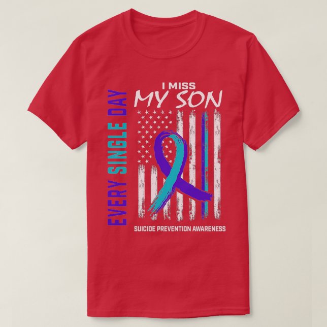 Camiseta Extraño a mi hijo Suicidio Prevención de Concienci (Diseño del anverso)