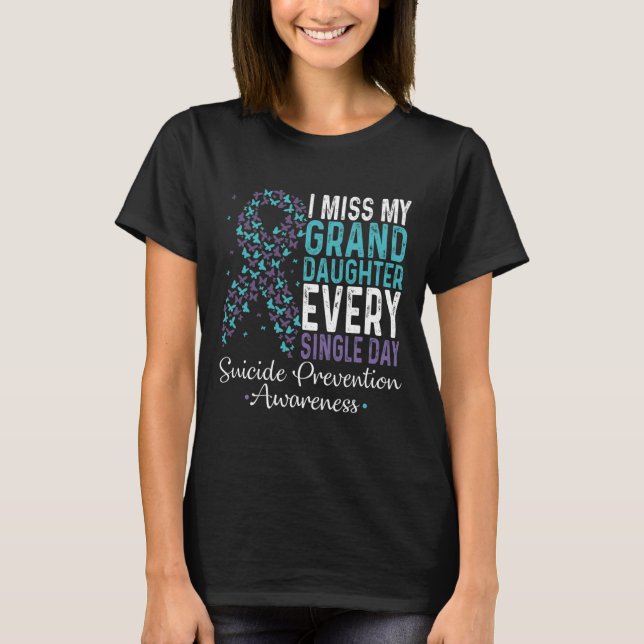 Camiseta Extraño A Mi Nieta Cada Día Suicidio P (Anverso)