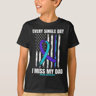 Camiseta Extraño A Mi Papá Suicidio Concienciación Prevenci