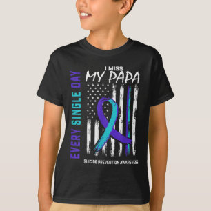 Camiseta Extraño a mi papá Suicidio Prevención de Concienci