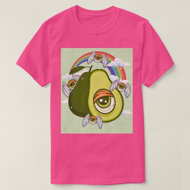 Camiseta Extraño Aesético Kawaii Aguacado Oye Winged Eyeb (Diseño del anverso)