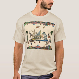 Camiseta EXTRAÑO BESTIARIO MEDIEVAL QUE HACE MÚSICA, conejo
