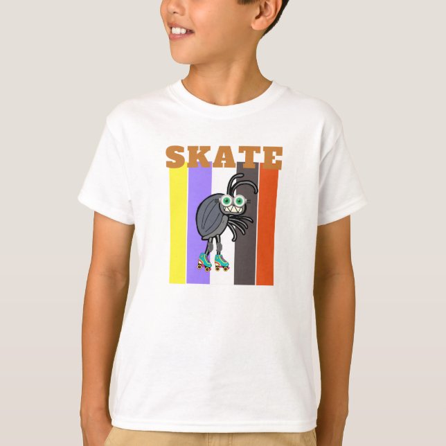 Camiseta Extraño Bug De Patinaje (Anverso)