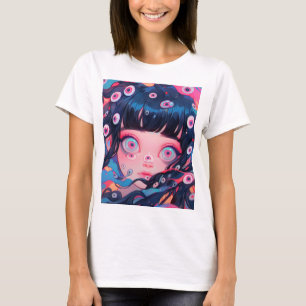 Camiseta Extraño Chica De Anime Astuto