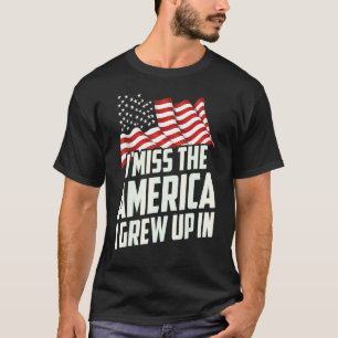 Camiseta Extraño Los Estados Unidos Que Crecí Con Bandera E