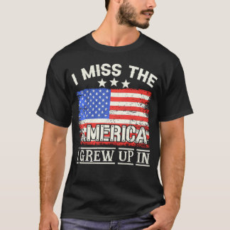 Camiseta Extraño Los Estados Unidos Que Crecí Con Bandera E