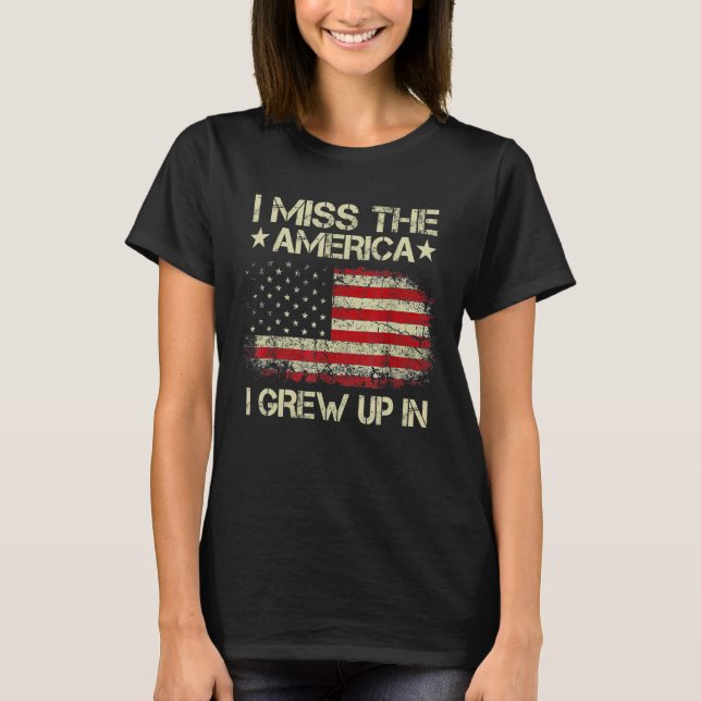 Camiseta Extraño Los Estados Unidos Que Crecí Con La Bander (Anverso)