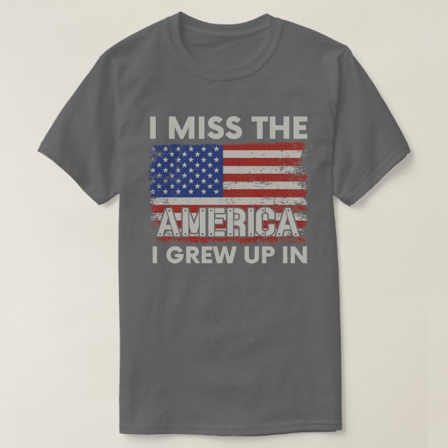 Camiseta Extraño Los Estados Unidos Que Crecí Con La Bander (Diseño del anverso)