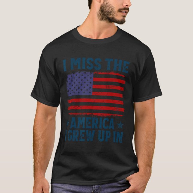 Camiseta Extraño Los Estados Unidos Que Crecí En Patriótico (Anverso)