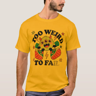 Camiseta Extraño Pero Icónico - Arte De Dibujos Animados Su