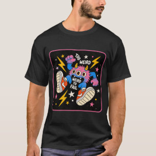 Camiseta Extraño Pero Icónico – Arte De Dibujos Animados Su