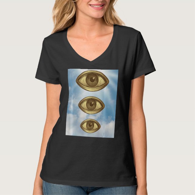 Camiseta Extraño Strangecor De Ojos De Extraño De Extraño D (Anverso)
