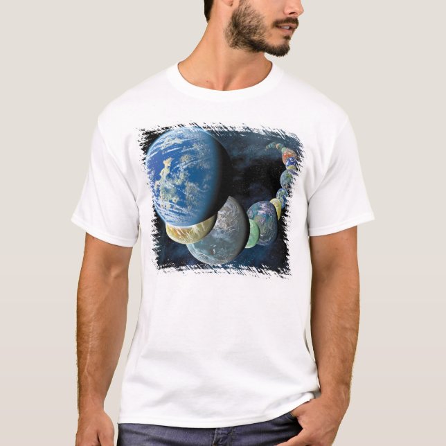 Camiseta Extraños nuevos mundos Alien Planet Montage (Anverso)