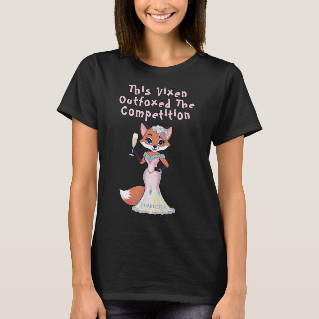 Camiseta Extraordinado por Vixen | Bachelorette Fox Pun Bla (Anverso)