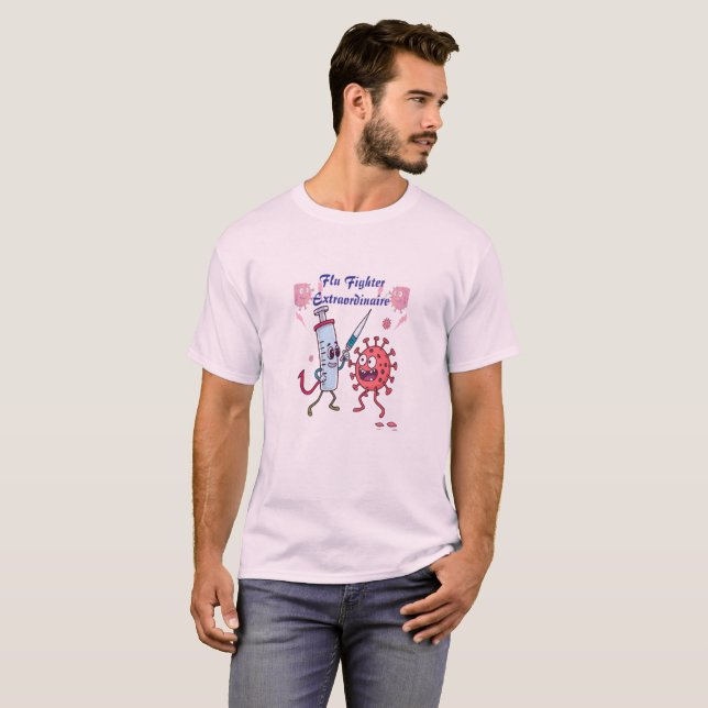 Camiseta Extraordinaria luchadora de la gripe (Anverso completo)