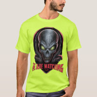 Extraterrestre con ojos verdes brillantes Nos esta