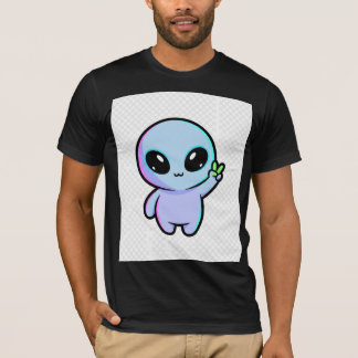 Camiseta Extraterrestre con signo de paz adorable