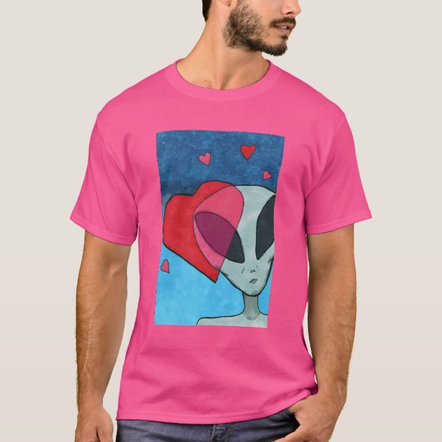 Camiseta Extraterrestre enamorado (Anverso)