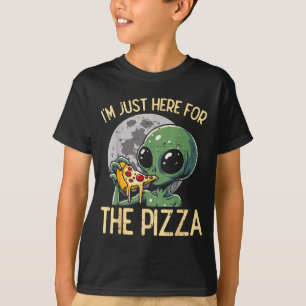Camiseta Extraterrestre Estoy Aquí Solo Por Zza Comida Dive