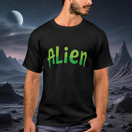 Camiseta Extraterrestre Lindo Juguetón Tipografía Espacial
