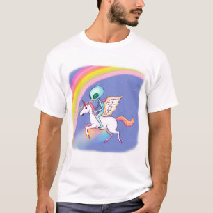 Camiseta Extraterrestre montando un Pegaso