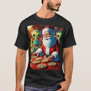Camiseta extraterrestres ayudando a santa