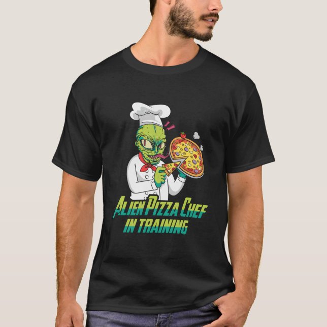 Camiseta Extraterrestrial Saucer Ufo Paranormal Alien Pizza (Anverso)
