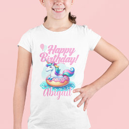 Camiseta Extravagante donut unicornio cubren Fiesta de pisc