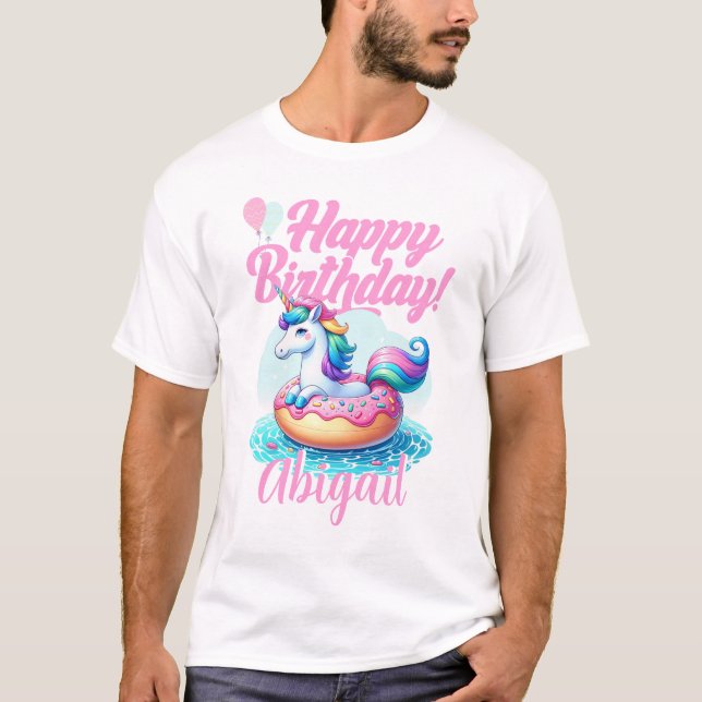 Camiseta Extravagante donut unicornio cubren Fiesta de pisc (Anverso)