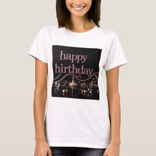 Camiseta Extravagante elegante y lujoso Rubor Rosa