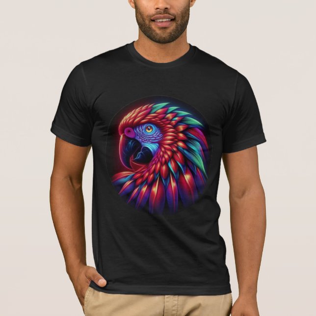 Camiseta Extravaganza de macao rojo eléctrico (Anverso)