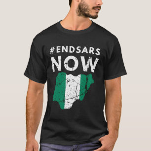 Camiseta Extremistas terminan sars Nigeria primera bandera
