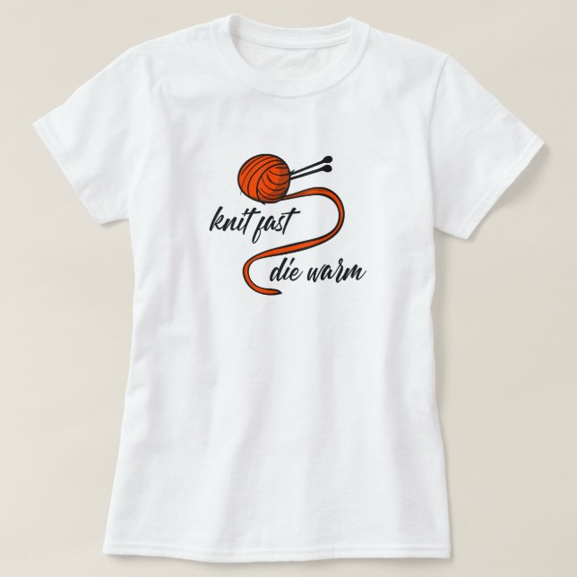 Camiseta Exuberante Knit Naranja Lava Rápido, Muere Camiset (Diseño del anverso)