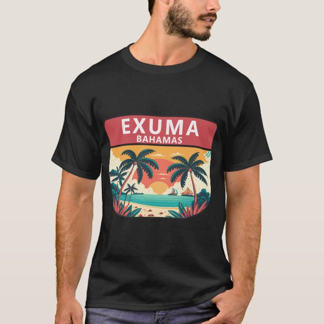 Camiseta Exuma Bahamas retro (Anverso)