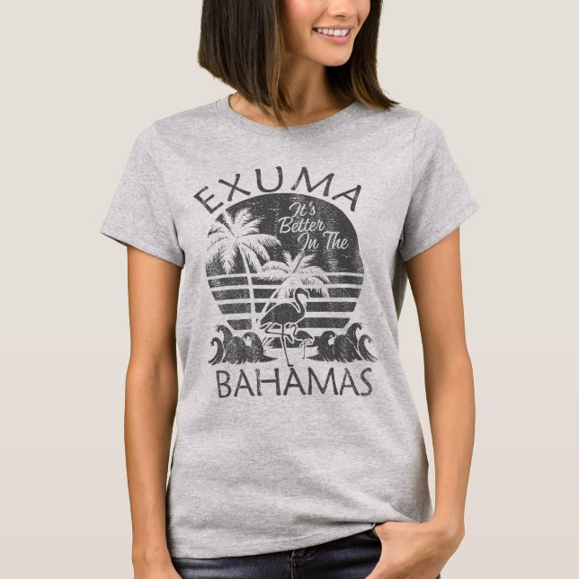 Camiseta Exuma Island Bahamas Vacaciones Cruise Bahamas (Anverso)