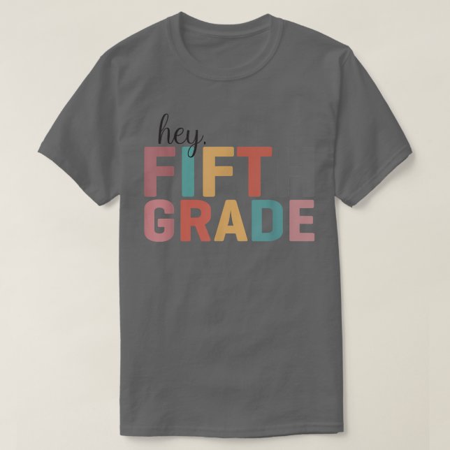 Camiseta Ey 5° Grado De Vuelta A La Escuela Estudiantil (Diseño del anverso)