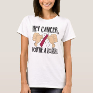 Camiseta Ey cáncer de garganta usted es un perdedor