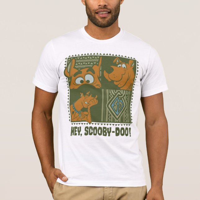 Camiseta Ey gráfico cuadrado tribal de Scooby-Doo (Anverso)