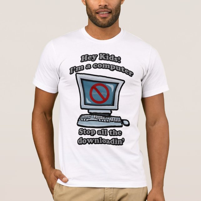 Camiseta ¡Ey niños! Im un ordenador (Anverso)