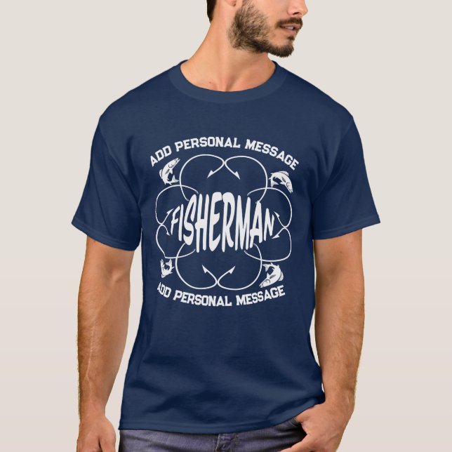 Camiseta Eye catching customizable fishing logo (Anverso)