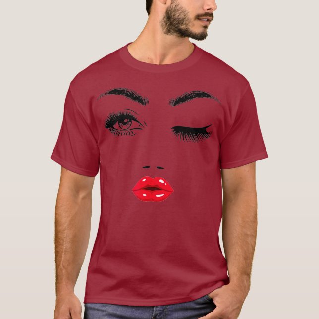 Camiseta Eyelash Lipstick Red Lip Lash Artimup (Anverso)