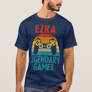 Camiseta EZRA Gift Name Personalized Funny Gaming Geek