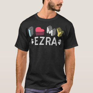 Camiseta Ezra Personalizada Dog Nombre Ezra Pet Lover