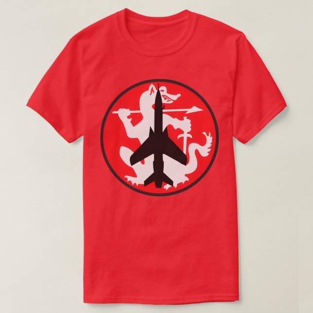 Camiseta F105G Thunderchief Wild Weasel Badge Clean Style (Diseño del anverso)
