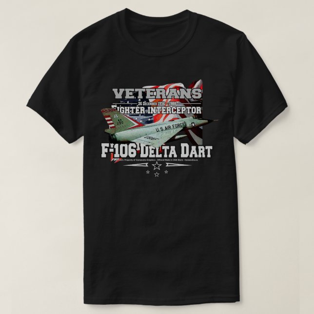 Camiseta F106 Avión interceptor Delta Dart (Diseño del anverso)