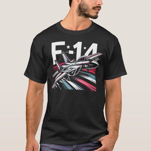 Camiseta F14 Tomcat - Rojo, Blanco y Azul (Anverso)