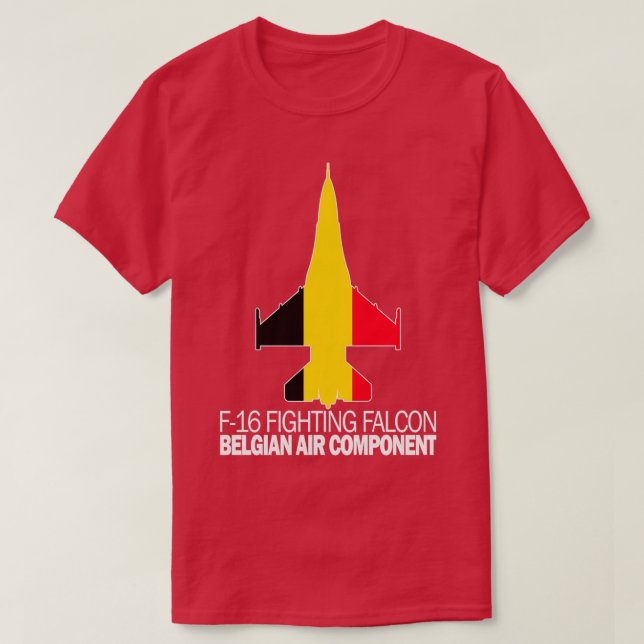 Camiseta F16 Combatiendo el Halcón Componente de aire belga (Diseño del anverso)