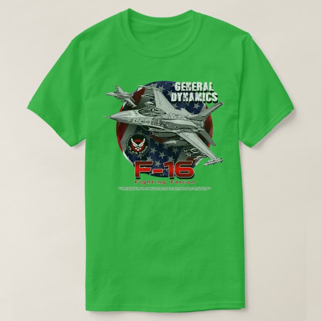 Camiseta F16 Falcon Fighting Falcon Fighter Jet (Diseño del anverso)