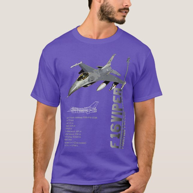 Camiseta F16 Luchadores contra Falcon JetEspecificación (Anverso)